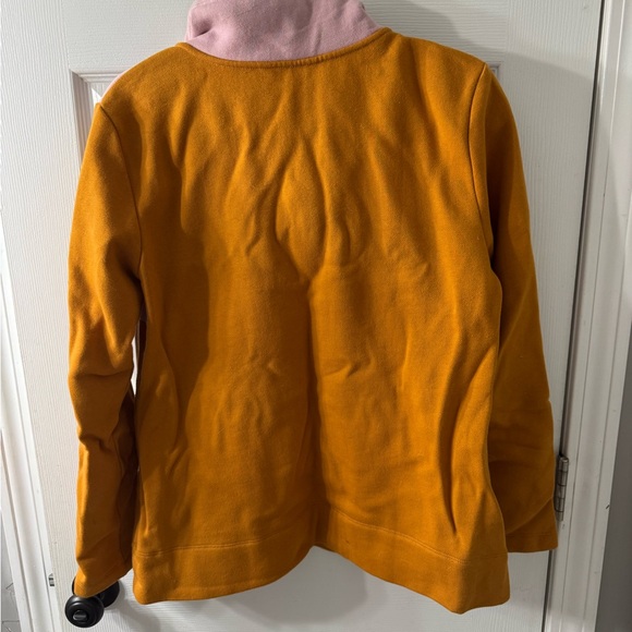 L.L. Bean Women's Pink and Orange Cowl Neck Sweater - Picture 2 of 2